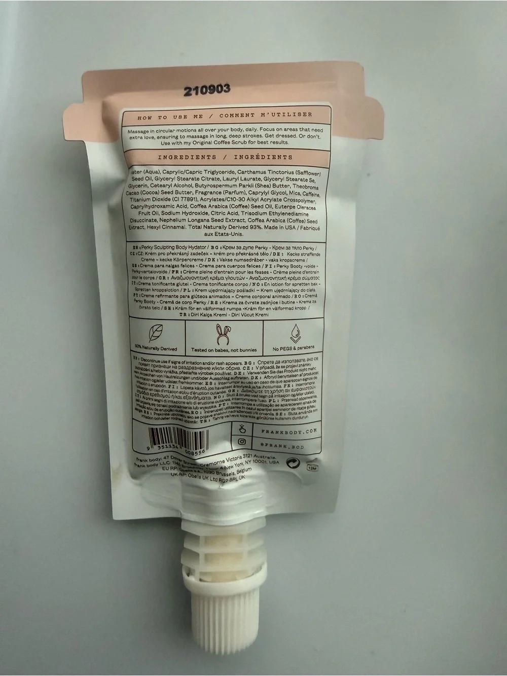 Frank Body Perky Sculpting Body Hydrator